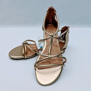 Womens Gladiator Sandals Open Toe Zip Heel Samina